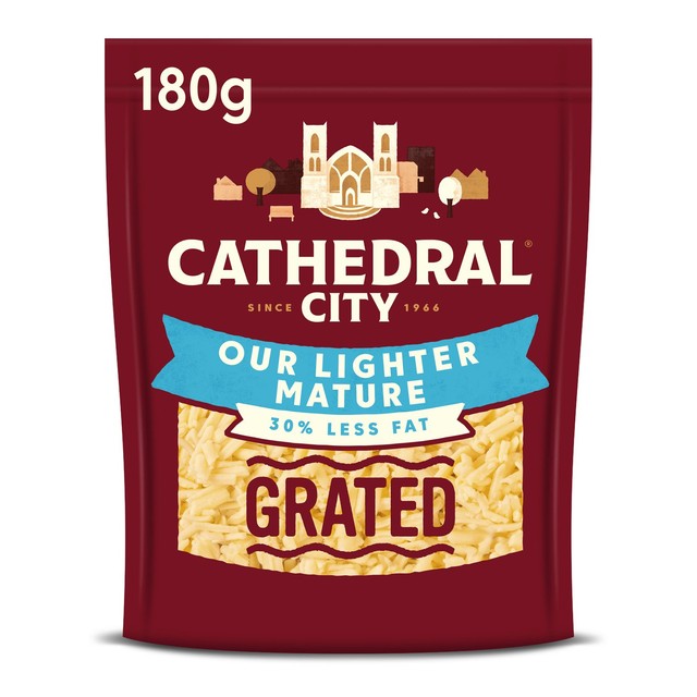 Cathedral City Lighter Mature Grated Cheese 180g - British product