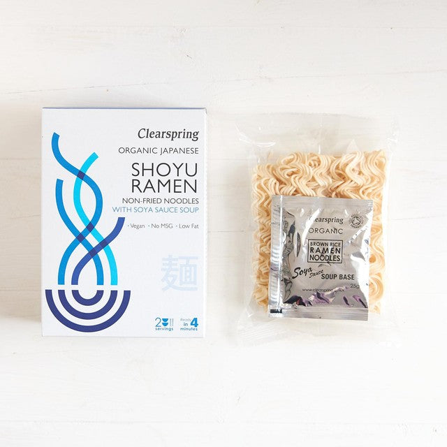 Clearspring Shoyu Ramen Noodles with Soya Sauce Soup 210g - British product
