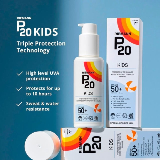 P20 sun cream kids 100ml, imported from the UK