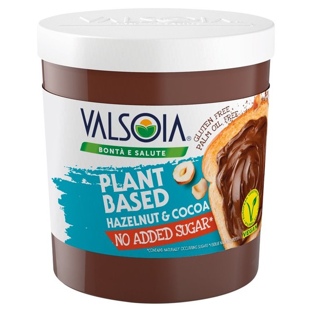 Valsoia hazelnut spread no added sugar 200g, UK version