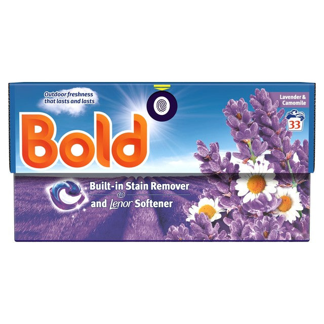 Bold laundry detergent capsules Lavender and Camomile 33 washes - British product
