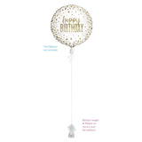 Unique Party iridescent balloon weight and ribbon kit 50 yards, imported from the UK