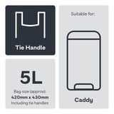Ocado compostable caddy liners 5L, imported from the UK