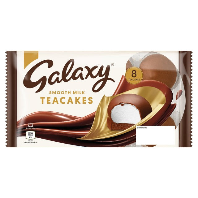 Galaxy milk chocolate teacakes 8pk, UK version