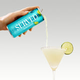 Served cocktail variety pack with Mojito, Pina Colada, Passion Fruit Martini, Margarita 8 x 250ml (British brand)