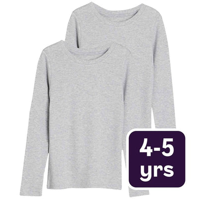 M&S Heatgen Thermal Tops for Kids 4-5 Years Grey Marl