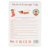 Rex London temporary tattoos Christmas sausage dog two sheets - British product
