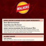Walkers Smoky Bacon Crisps multipack 6 bags (British brand)