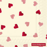 Emma Bridgewater Pink Hearts napkins 20 pack - British product