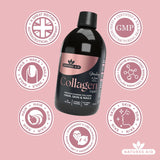Natures Aid collagen liquid strawberry & lime 500ml, imported from the UK