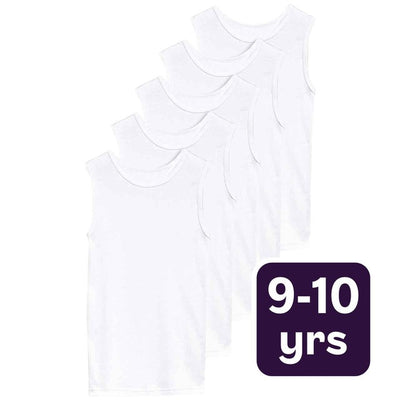 فيستات M&S Collection Unisex Cotton Vests White 9-10 Y - تسوق عبر الإنترنت في McGrocer