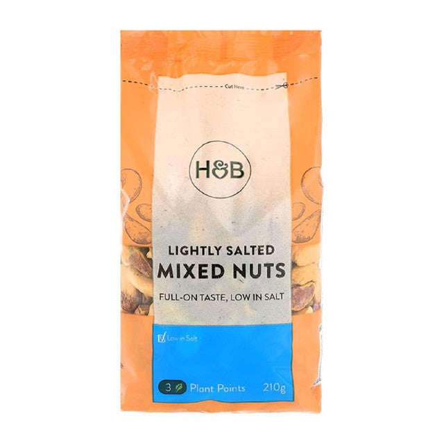 Holland & Barrett lightly salted mixed nuts 210g, UK version