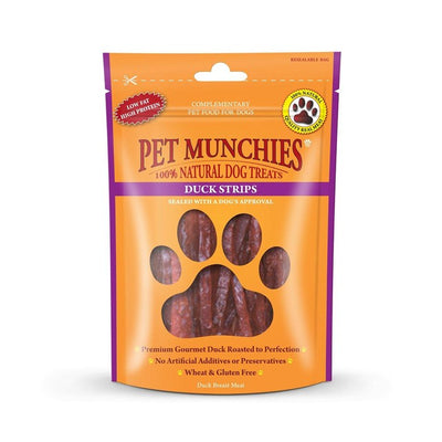 M&S Pet Munchies 100% Natural Duck Strips Dog Treats 90g- Buy online at McGrocer