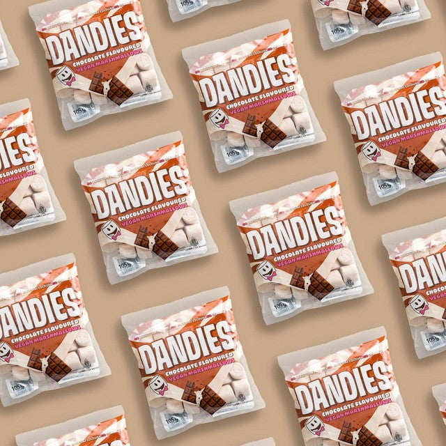 Dandies mini chocolate vegan marshmallows (British brand)