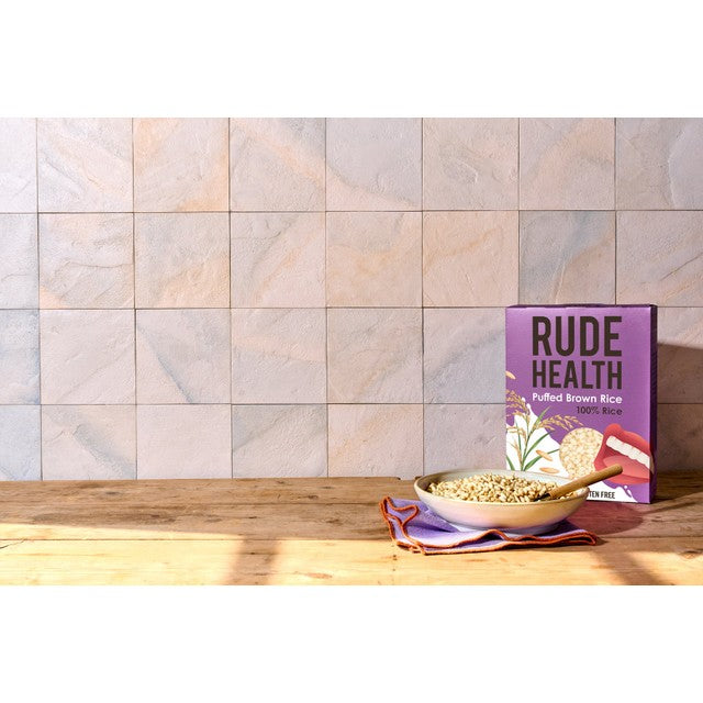 Rude Health puffed brown rice 225g, imported from the UK