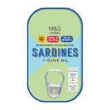 M&S sardines in olive oil 120g, imported from the UK
