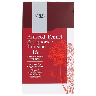 M&S Aniseed, Fennel & Liquorice Infusion Herbal Tea Bags 15 Pack