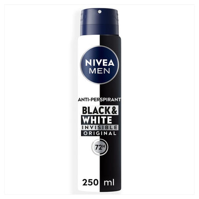 M&S Nivea Men Black & White Original Anti-Perspirant Deodorant Spray 250ml- Buy online at McGrocer