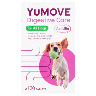 M&S Lintbells YuMOVE Dog Digestive Health Probiotics Supplement 120 Tablets- Buy online at McGrocer