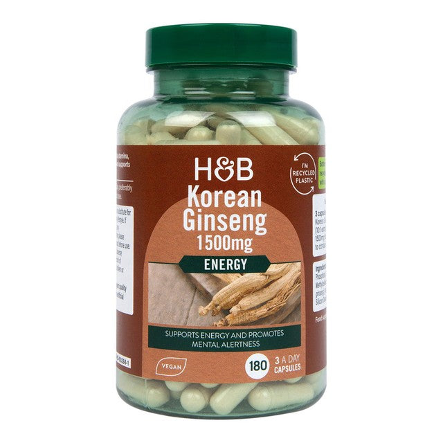 Holland & Barrett Korean Ginseng Vegan Capsules 1500mg, UK version