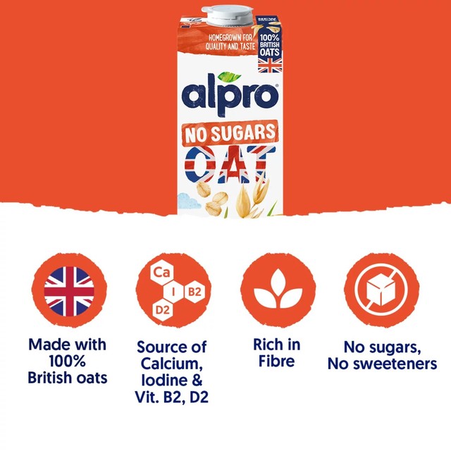 Alpro oat drink no sugar 1L - British product