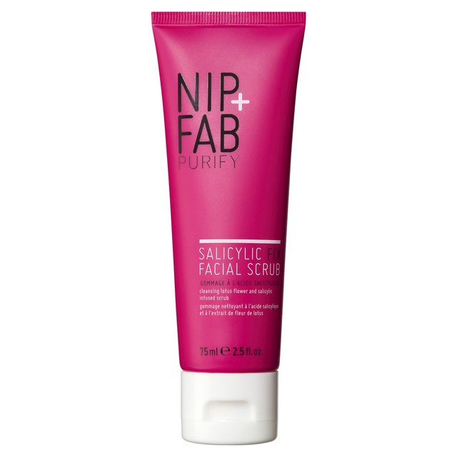 Nip+Fab Salicylic Acid Fix Facial Exfoliating Scrub 75ml, imported from the UK