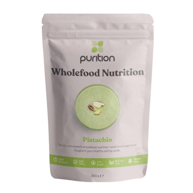 Purition pistachio wholefood nutrition powder 500g, imported from the UK