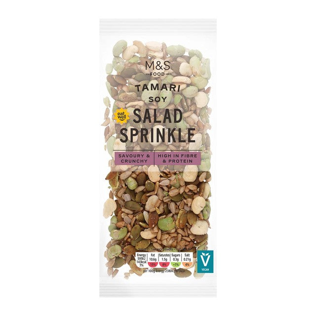 M&S Savoury Fibre Boost Seed Mix with Tamari Seasoning 50g, imported from the UK