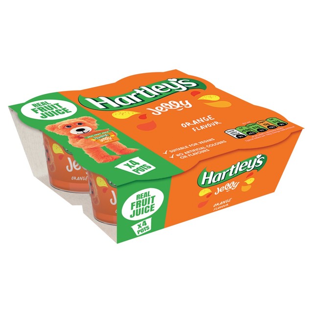 Hartley's orange jelly pots 4 x 125g, UK version