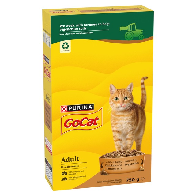 Go-Cat chicken and turkey dry cat food 750g, UK version