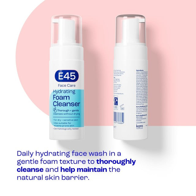 E45 Foaming Face Cleanser for Dry and Sensitive Skin 150ml - British product