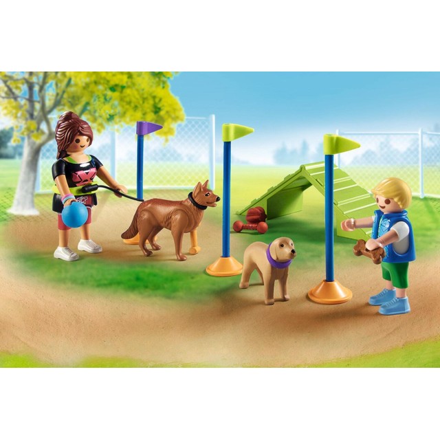 Playmobil My Life Dog Playground toy set, imported from the UK