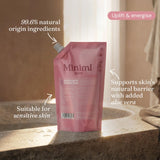 Miniml Pink Grapefruit Bodywash Refill 1L, imported from the UK