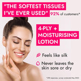 Tishoo hyaluronic acid 4-ply soft tissues in various designs, 40 sheets (British brand)