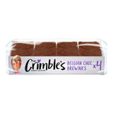 Mrs Crimble's gluten free Belgian chocolate brownies 4 pack, imported from the UK