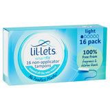 Lil-Lets SmartFit Lite non-applicator tampons 16 pack, UK version
