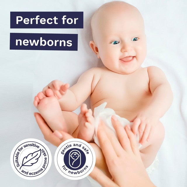 Pura Plastic Free Baby Wipes 3 x60pk, imported from the UK