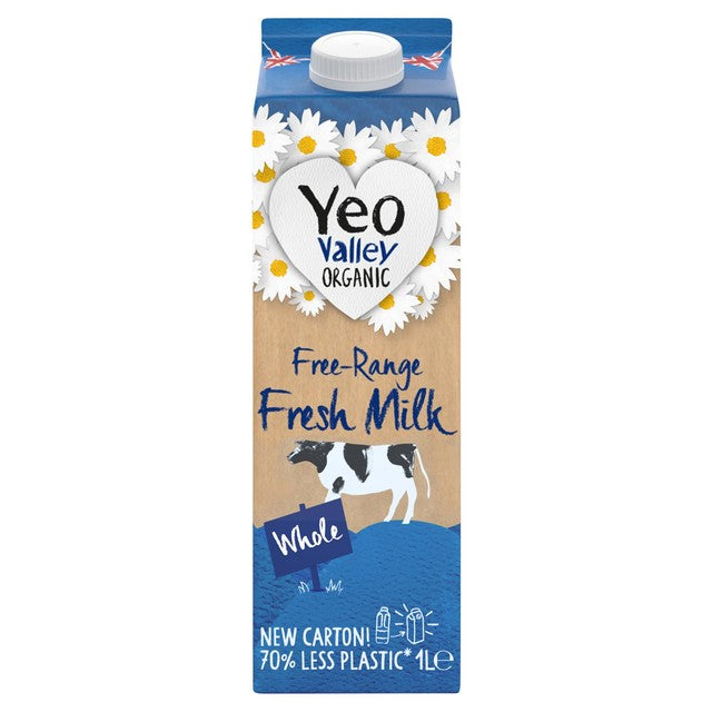 Yeo Valley Bio Frische Vollmilch 1 Liter (britische Marke)
