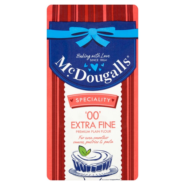 McDougalls Extra Fine 00 Plain Flour 1kg, imported from the UK