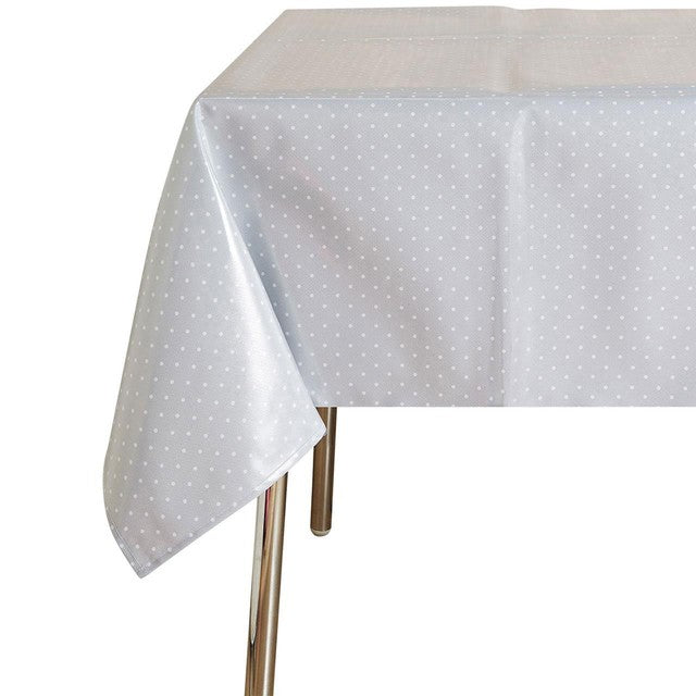 M&S grey spotty tablecloth 230x140cm, imported from the UK
