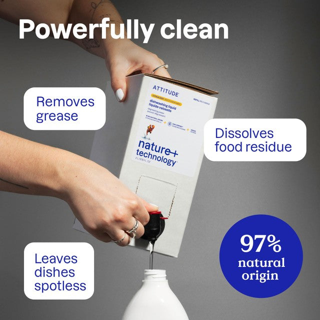Attitude dishwashing liquid Citrus Zest 2L - British product