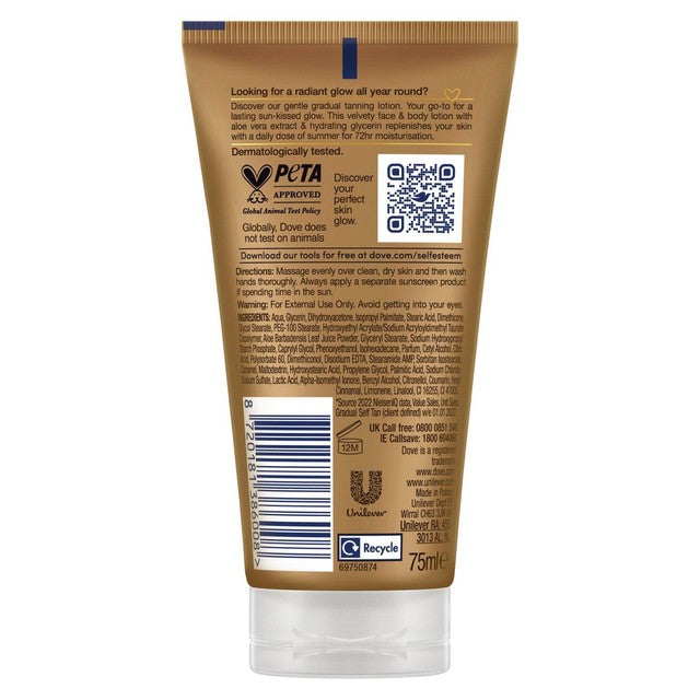 Dove Dermaspa Summer Revived Self Tan Medium-Dark Lotion 75ml - British product