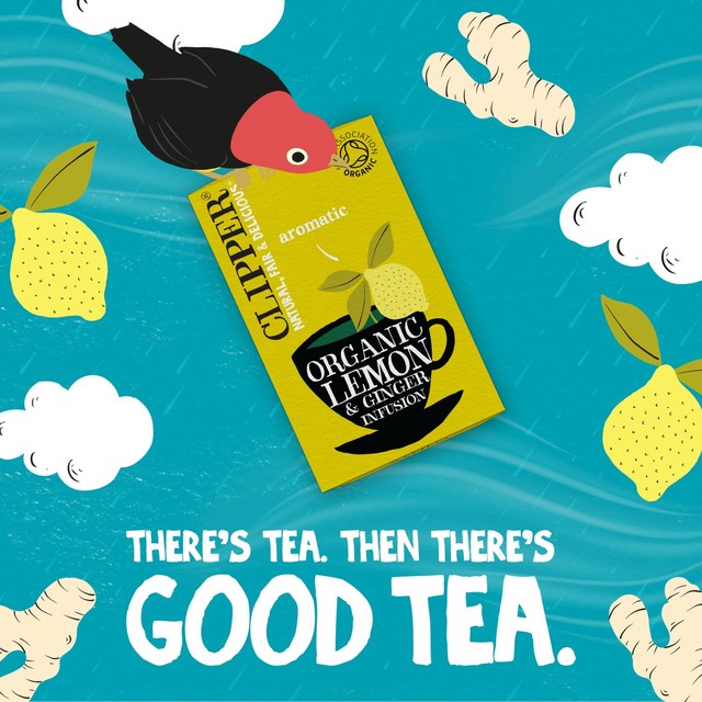 Clipper lemon and ginger herbal tea infusion 20 count - British product