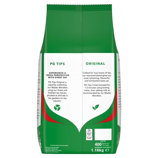 PG Tips black tea biodegradable tea bags 400 pack, imported from the UK
