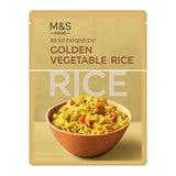 M&S microwave golden vegetable rice, imported from the UK