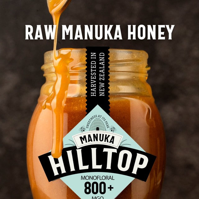 Hilltop Honey Manuka MGO800+ honey 225g, UK version
