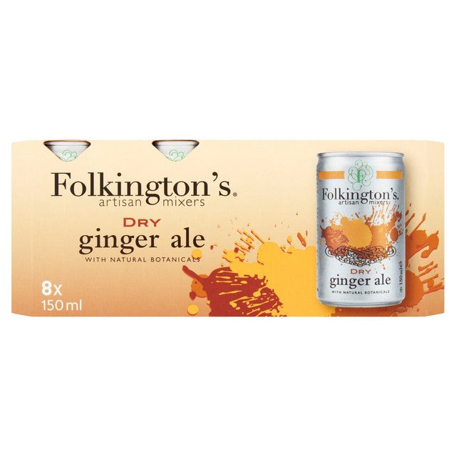 Folkington's Dry Ginger Ale 8x150ml - British product