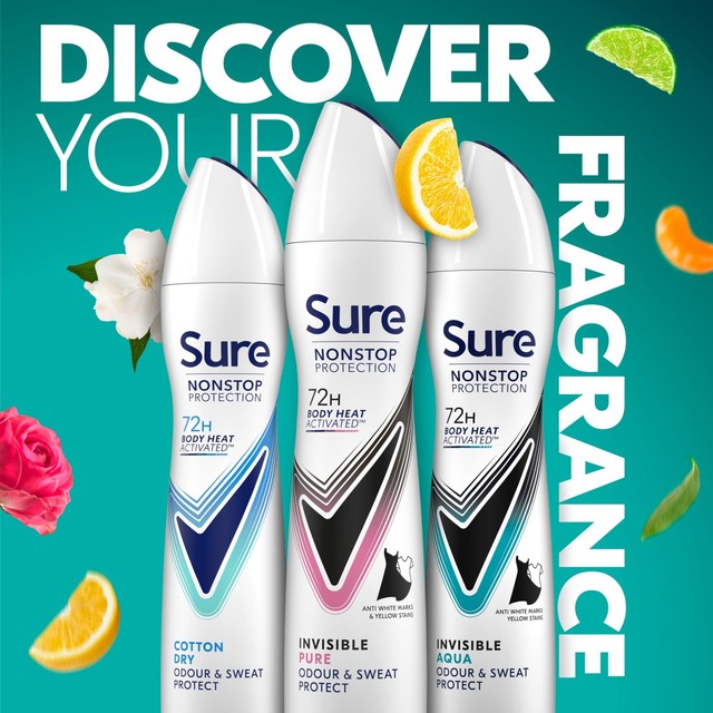 Sure Women Nonstop Protection Antiperspirant Spray 250ml (British brand)