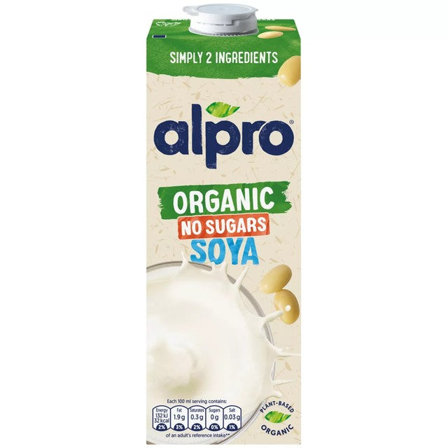 Alpro Organic Soya No Sugars Drink 1L - British product