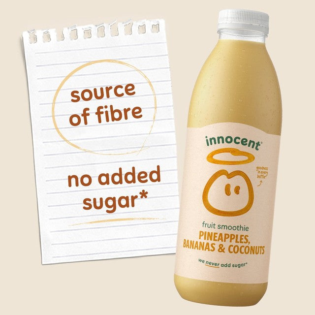 innocent Pineapples Bananas & Coconuts smoothie 750ml, imported from the UK